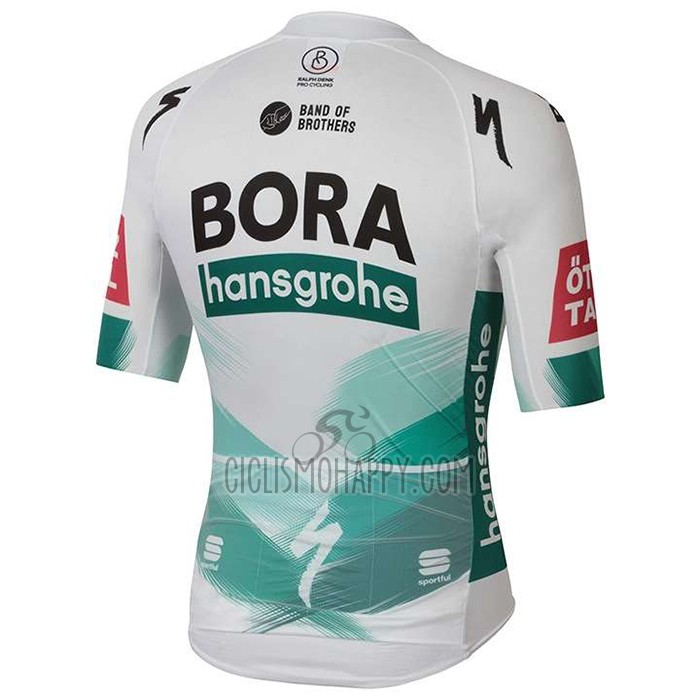 Bora-Hansgrone Cycling Jersey Bib Short 2020 Short Sleeve White Green